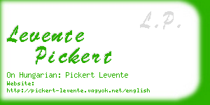 levente pickert business card